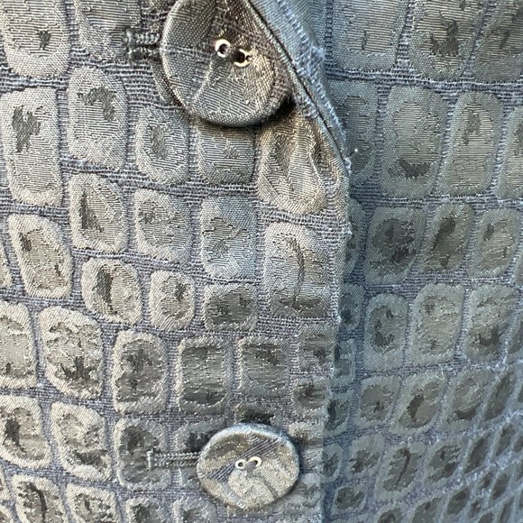 Chico's Long Sleeve Polyester Blend Blazer Jacket Grey Size 2 - Picture 6 of 8